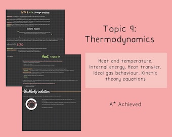 PHYSIK NOTES A LEVEL: Thermodynamisch