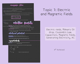 PHYSICS NOTES A LEVEL: Electric and Magnetic Fields