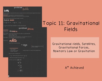 PHYSIK ANMERKUNGEN A LEVEL: Gravitationsfelder