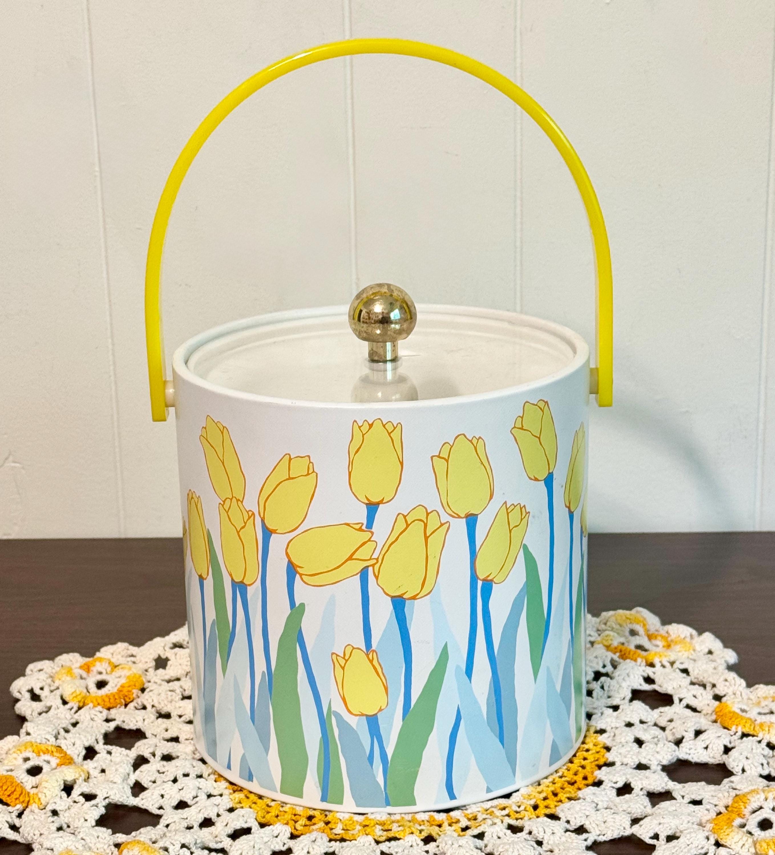 Vintage MCM Blue Ice Bucket by Morgan & Company Bucket