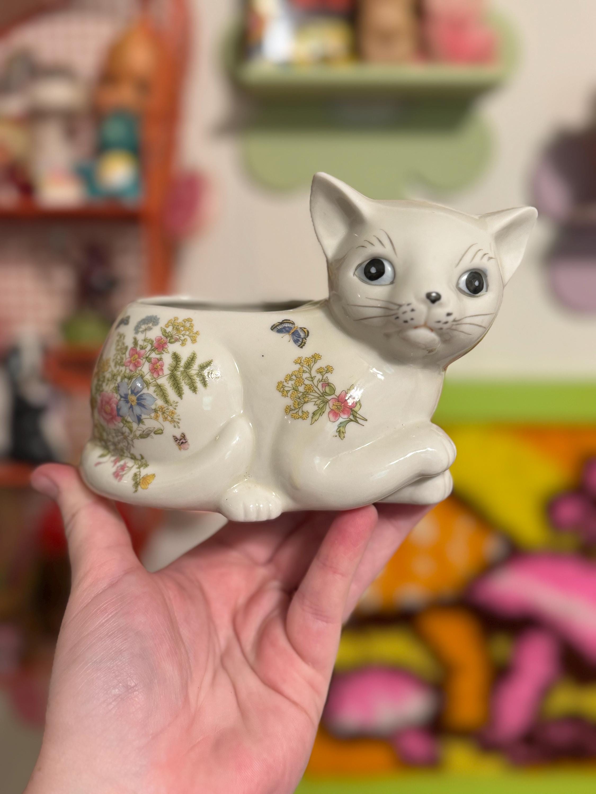 1950年代 イギリス Kingswear pottery 猫柄 小物置き 灰皿 Vintage Cat Wall Pockets - Etsy