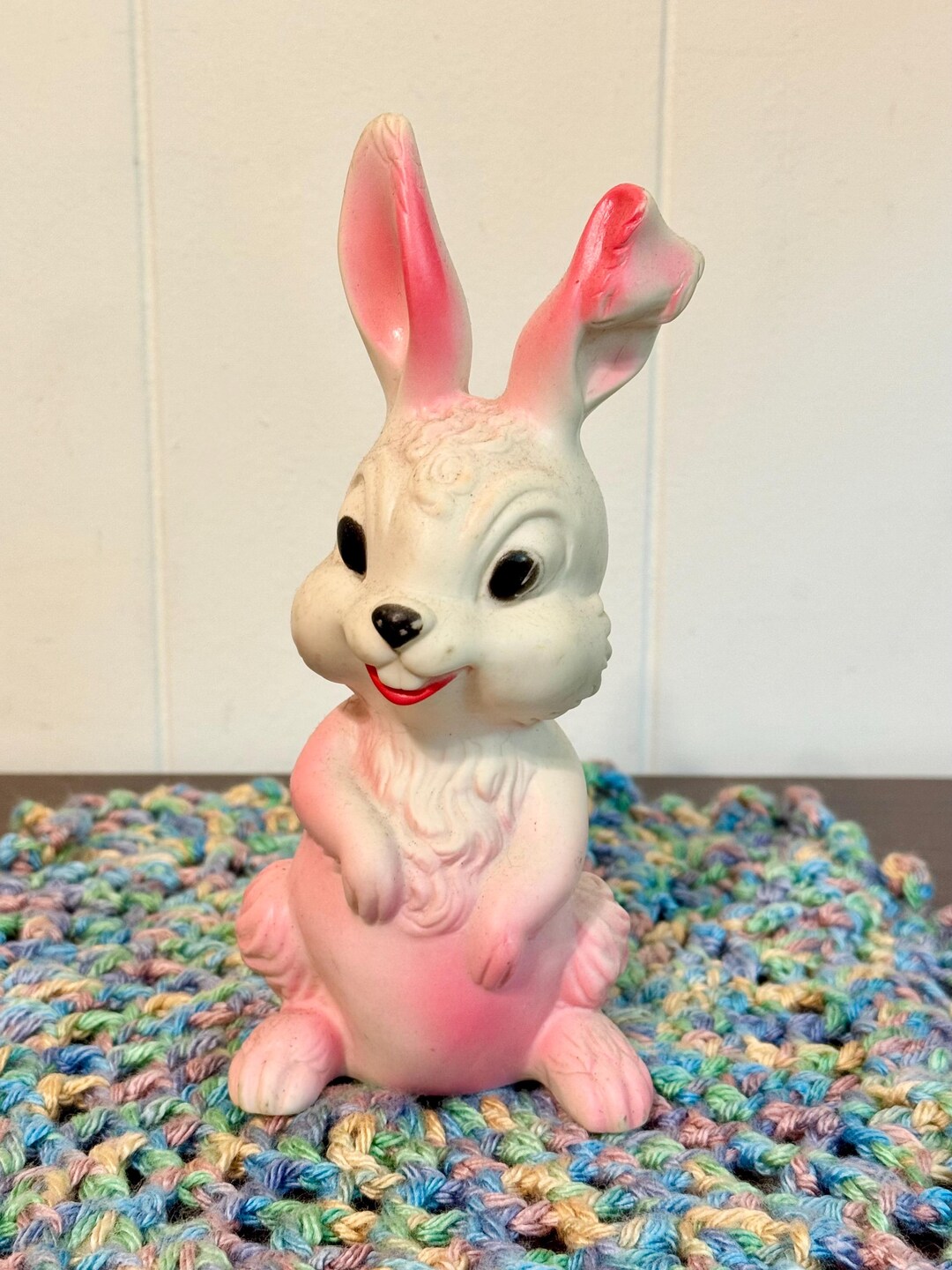 Vintage Kitsch Holland Hall Pink Bunny Rubber Squeak Toy - Etsy