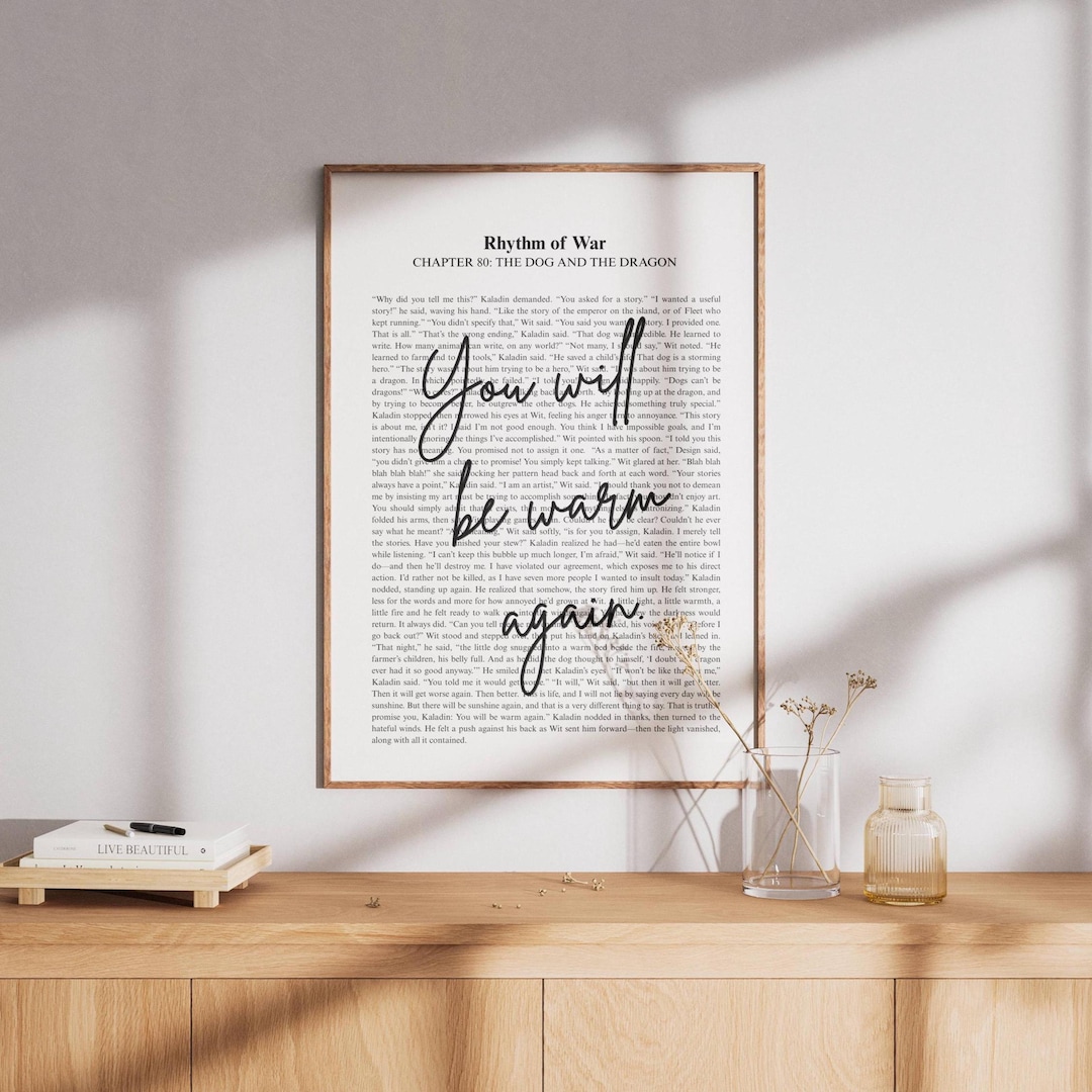 Stormlight Archive Inspired Art, Kaladin & Wit, Book Quote Fantasy Art ...