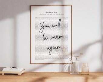 Stormlight Archive Inspired Art, Kaladin & Wit, Book Quote Fantasy Art, Digital Download, Wall Decor Print