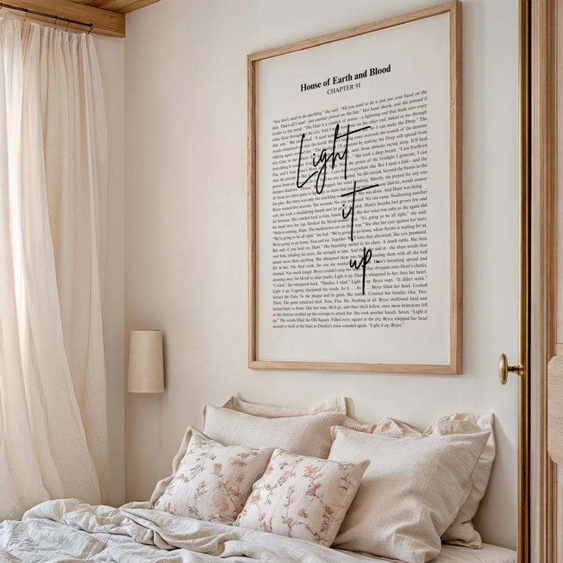 Light it up | Crescent City | House of Earth & Blood| Sarah J Maas Quote | Minimalistic Bookish Quote Print Digital Download | Chapter 91