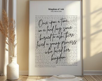 Trono de Cristal / KOA / Aelin Galathynius / Sarah J Maas / Impresión de cita minimalista de libros Descarga digital / Érase una vez / Terrasen