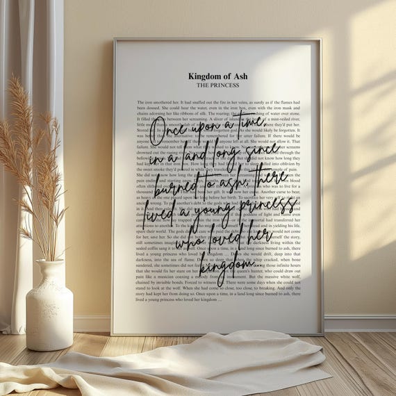 Throne of Glass | KOA  | Aelin Galathynius | Sarah J Maas | Minimalistic Bookish Quote Print Digital Download | Once upon a time | Terrasen