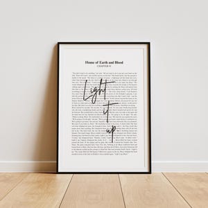 Light it up | Crescent City | House of Earth & Blood| Sarah J Maas Quote | Minimalistic Bookish Quote Print Digital Download | Chapter 91