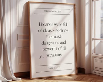 Throne of Glass Quote Print: Bookish Wall Art (Digital Download)