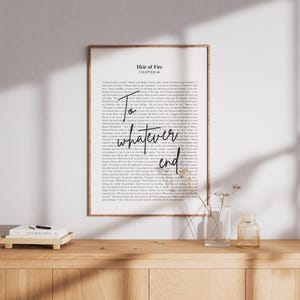 To whatever end | Aelin Galathynius | Sarah J Maas Quote | Minimalistic Bookish Quote Print Digital Download|You do not yield | Heir of Fire