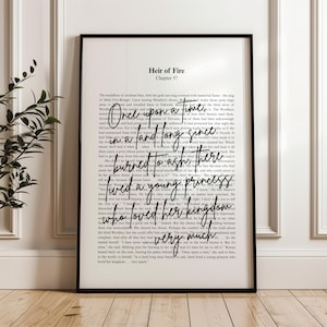 Throne of Glass | HOF  | Aelin Galathynius | Sarah J Maas | Minimalistic Bookish Quote Print Digital Download | Once upon a time | Terrasen