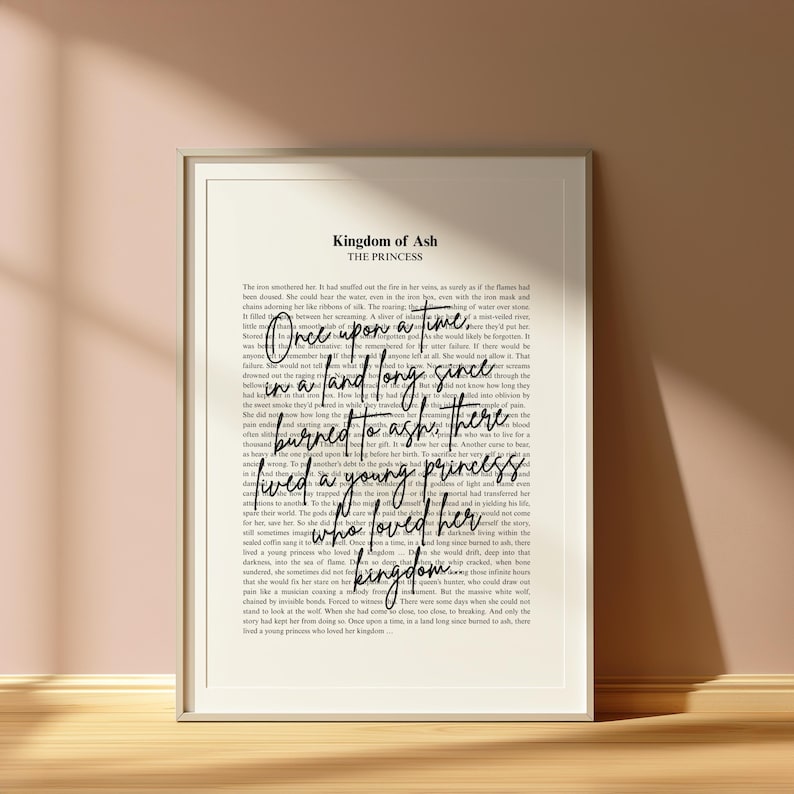 Throne of Glass | KOA  | Aelin Galathynius | Sarah J Maas | Minimalistic Bookish Quote Print Digital Download | Once upon a time | Terrasen