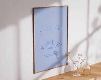 ACOTAR Print: Stars, Dreams, Book Inspired Wall Art (Digital Download)