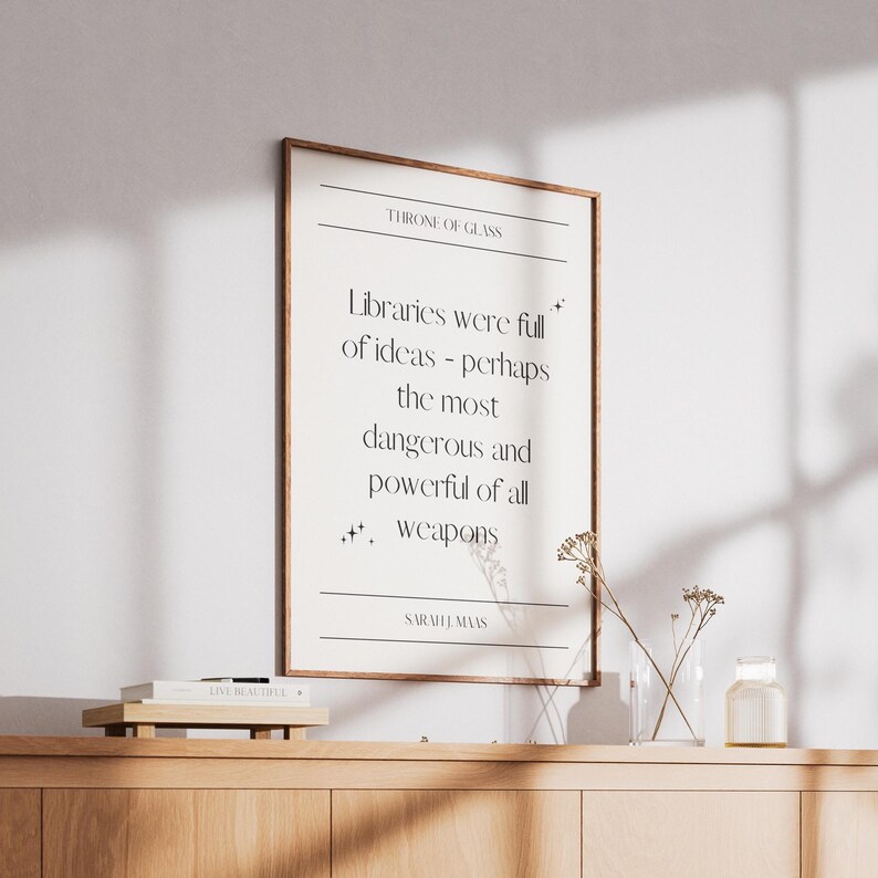 Throne of Glass Quote Digital Poster | TOG Print | Throne of Glass Print | Aesthetic Bookish Wall Art | TOG Gift Idea