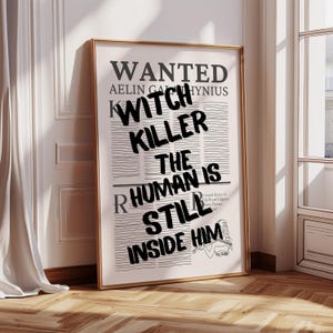 Manon Blackbeak |  Print TOG Inspired Print | Throne of Glass Book Wall Art Print | Sarah J Maas | Aelin Galathynius | Witch Hunter