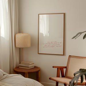 Once upon a time. Throne of Glass Quote Print: Aelin Galathynius, Red Minimalist Design (Digital Download)