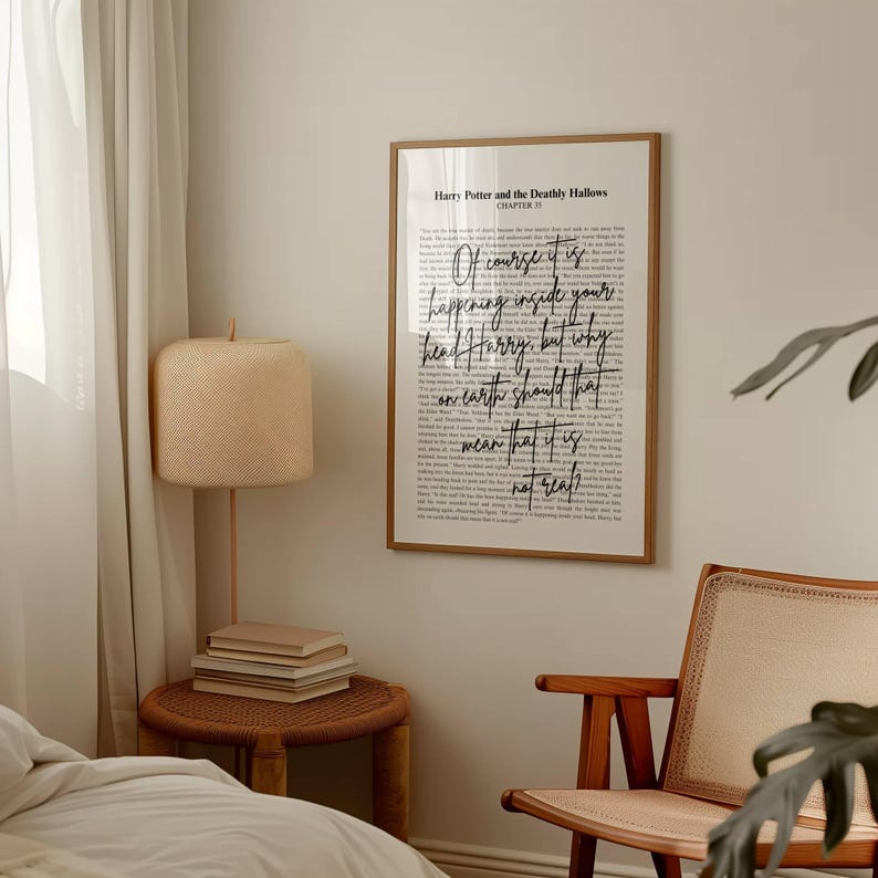 Of course it is happening inside your head, but why on earth... deathly hallows Digital Print | Potter Digital Art | Potter Quote