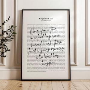 Throne of Glass | KOA  | Aelin Galathynius | Sarah J Maas | Minimalistic Bookish Quote Print Digital Download | Once upon a time | Terrasen