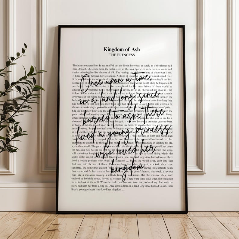 Throne of Glass | KOA  | Aelin Galathynius | Sarah J Maas | Minimalistic Bookish Quote Print Digital Download | Once upon a time | Terrasen