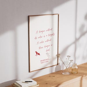 Fourth Wing print quote | Basgiath Dragons | Iron Flame | The Empyrean books | Rebecca Yarros | Onyx Storm | Book poster gift
