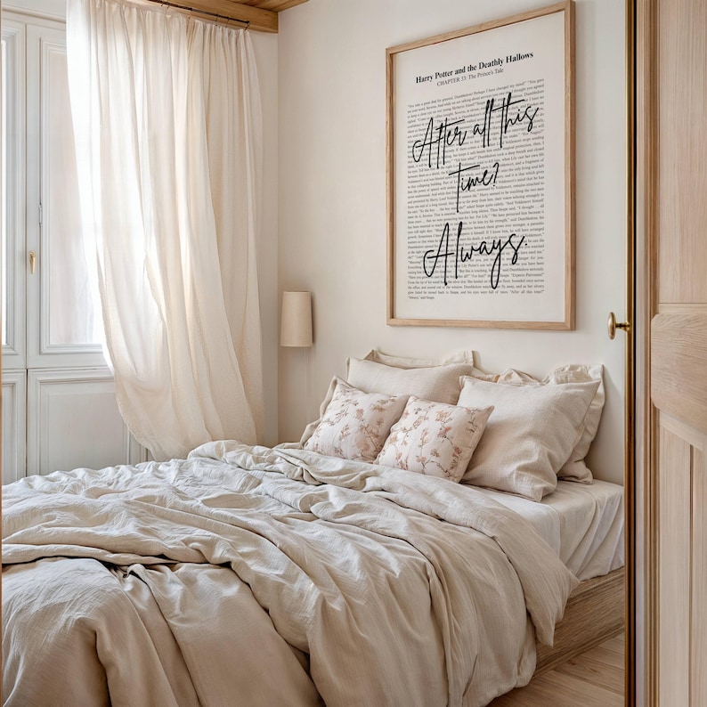Wizard Quote Wall Art, After All This Time Always, Potterhead Home Decor, Severus Snape Typography Poster, Lovely Gift, Book Lover