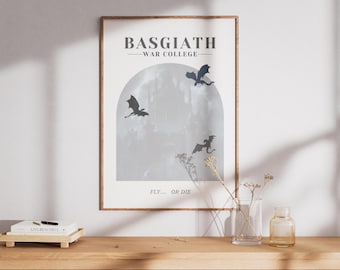 Basgiath War College Druck: Vierter Flügel der Drachen Poster (Digitaler Download)