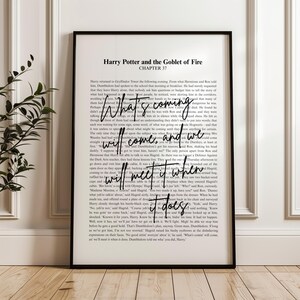 What's coming will come, and we will Potter meet it when it does Goblet of Fire Quote Digital Print | Potter Digital Art | Potter Quote