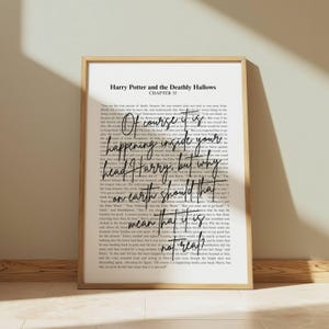 Of course it is happening inside your head, but why on earth... deathly hallows Digital Print | Potter Digital Art | Potter Quote