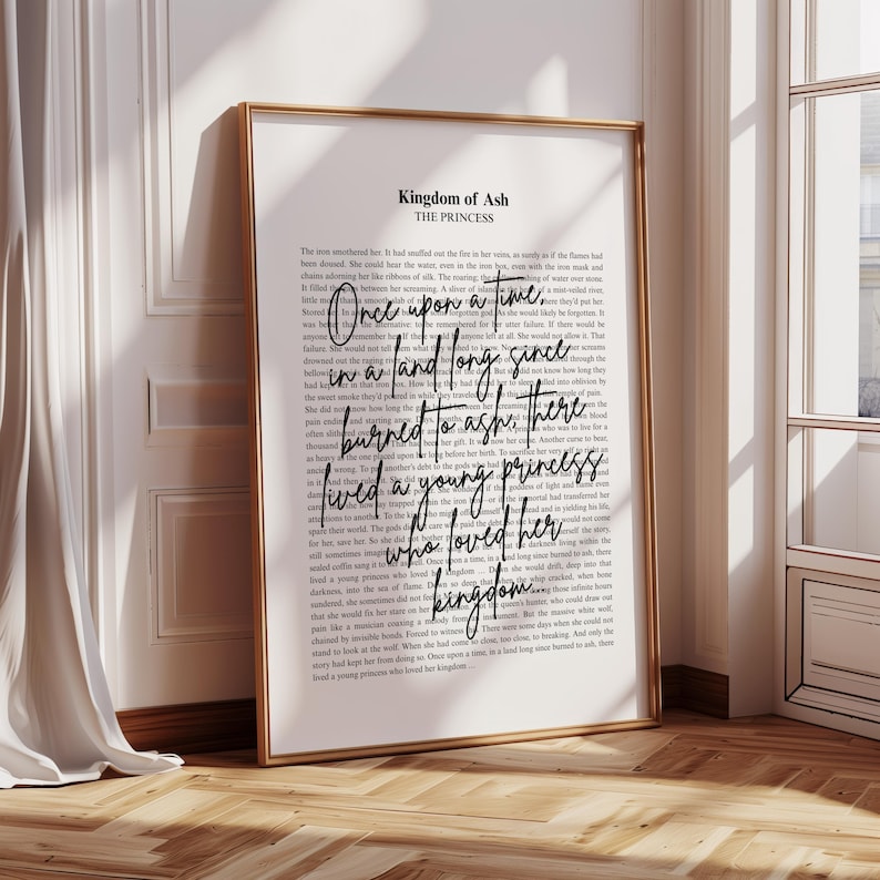Throne of Glass | KOA  | Aelin Galathynius | Sarah J Maas | Minimalistic Bookish Quote Print Digital Download | Once upon a time | Terrasen