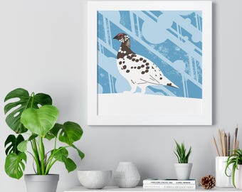 Alaska Ptarmigan (Framed Art Print)
