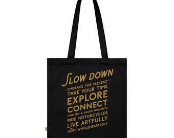 Organic Cotton Tote Bag | Inspirational Adventure Quote