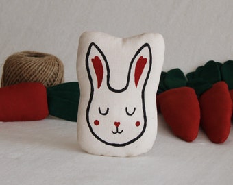 Hand-painted rabbit, decorative rabbit stuffed animal, decorative stuffed animal, children's gift