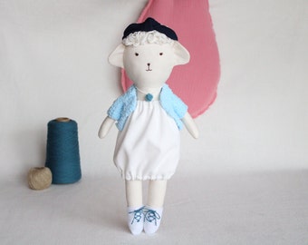 Sheep doll, sheep doll, rag doll, baby gift, personalized gift.