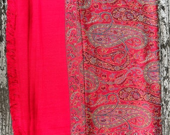 Red - Luxurious Handmade Shawls/ wraps/ scarf : Unique and Handwoven