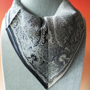 Women&#39;s Scarf | Square Bandana | 100% Mulberry Silk Scarf | Pure Organic Silk Scarf | Fashion Scarf | Bag Accessory | Gift idea for women