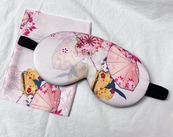 Pink Eye Mask | 100% Mulberry Silk | Pure Organic Silk | Beauty Sleep | Handmade Sleeping Eye Mask | Gift for Women | Skin Friendly Breath