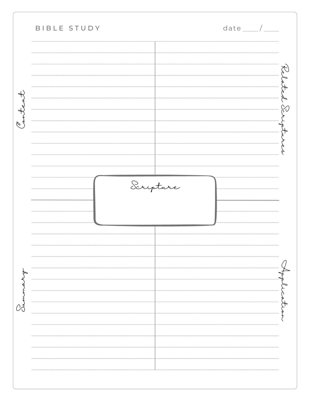 Bible Study Journal Template Etsy Bible Study Journal Template Etsy