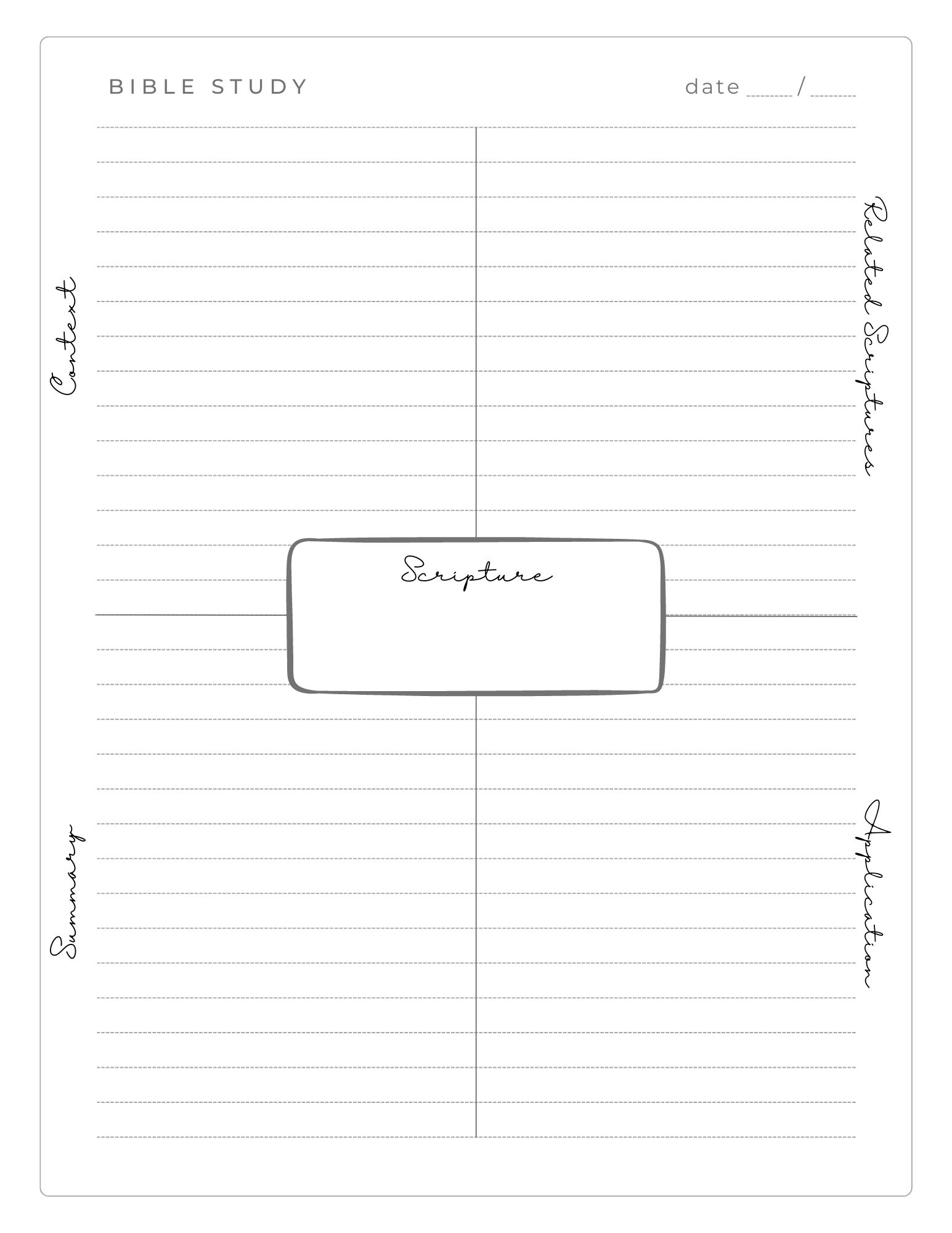 Bible Study Journal Template Etsy