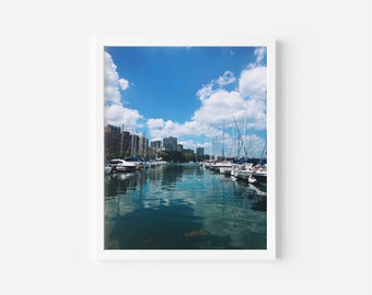 Lake Michigan, Chicago Illinois, Sailboat Photography, Chicago, Lake Photography, Wall Print