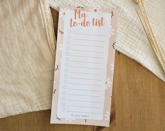 TO DO LIST - Bloco de notas To Do List - modelo Marguerite
