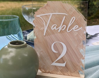 Wedding table numbers in Plexi - Decoration for centerpieces - Weddings