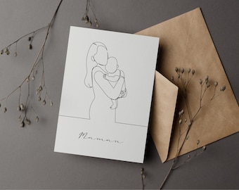 Cartão de mãe/cartão de dia das mães/presente de dia das mães/presente de dia das mães/mamãe/mães/cartão postal