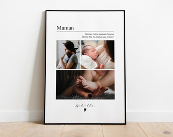 Affiche personnalisée Maman / Affiche Fête des Mères  / Cadeau Fête des mamans / Cadeau Fête des mères / Maman