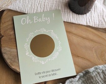 Scratch card / Gender Reveal / Baby sex pregnancy announcement - It's a girl / It's a boy