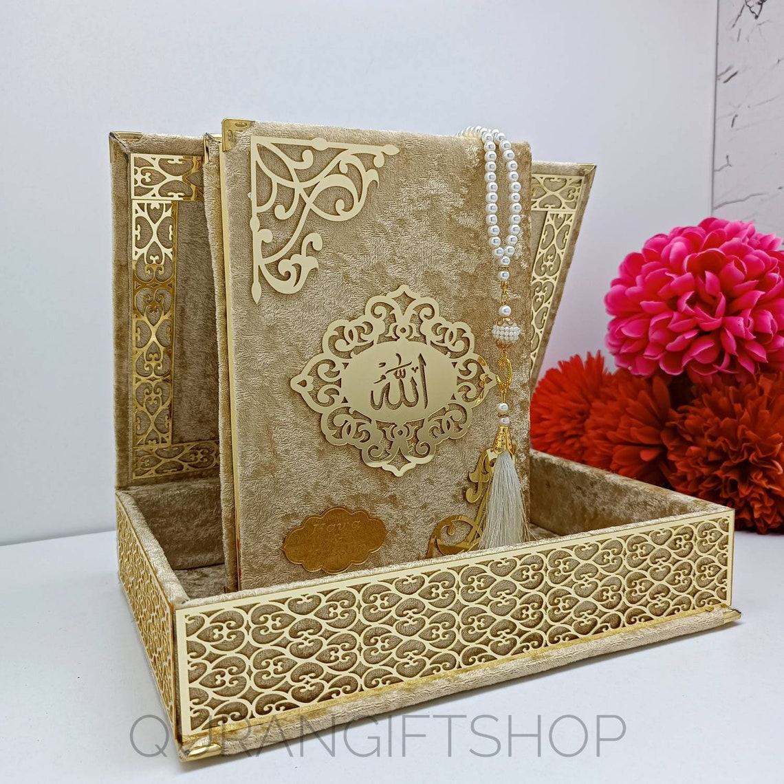 Quran Gift Box 4 Piece Set - Gold