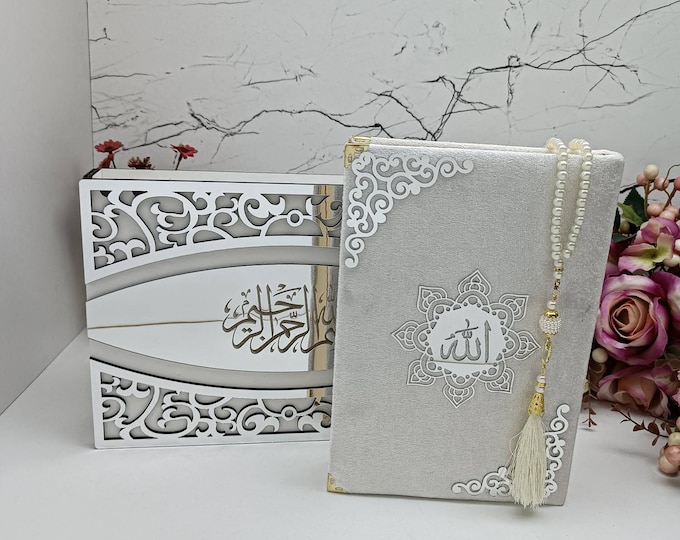 Holy Quran Keepsake Rayiha Gift Set - Silver