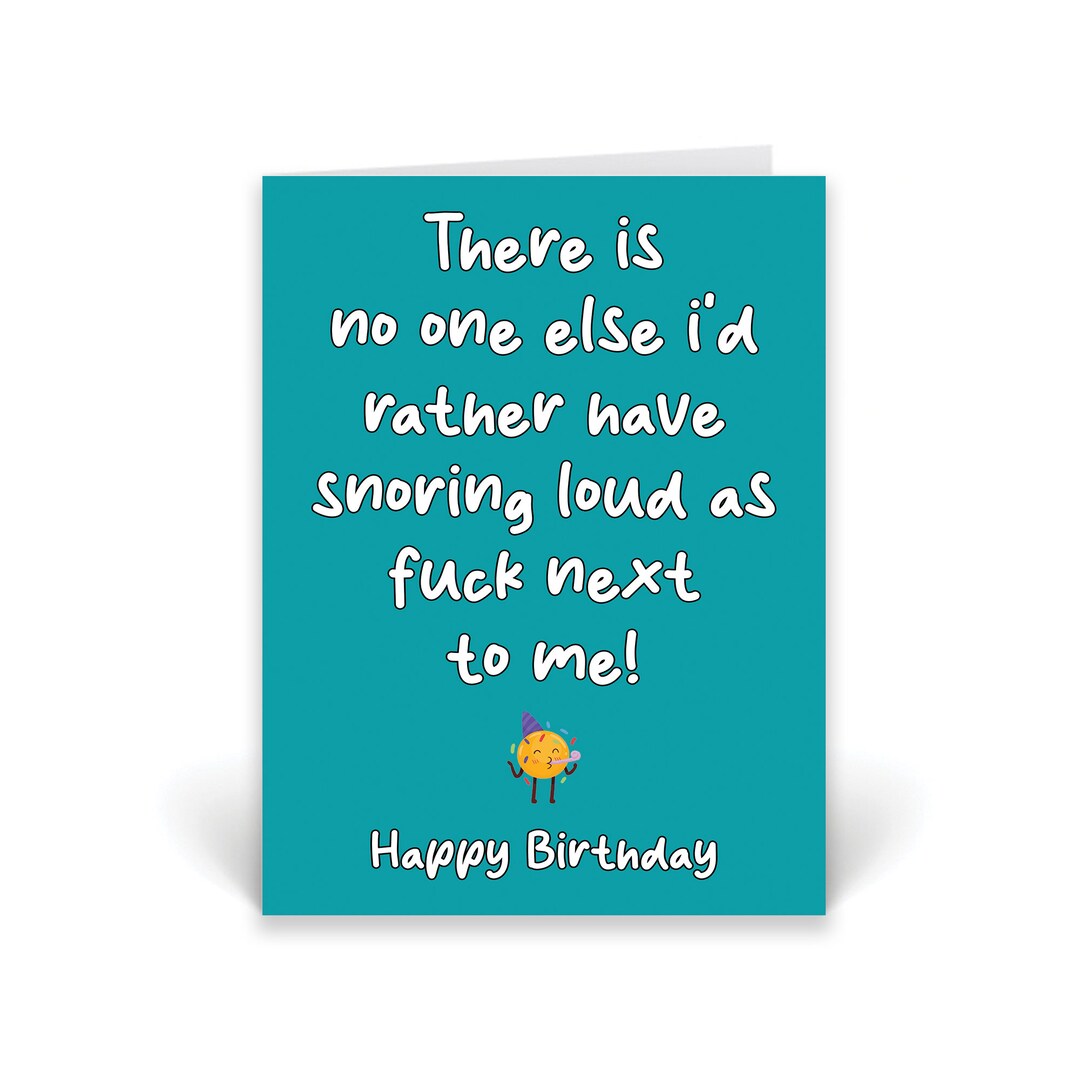 Funny Birthday Card Funny Gifts for Men Women Snoring Loud as Etsy