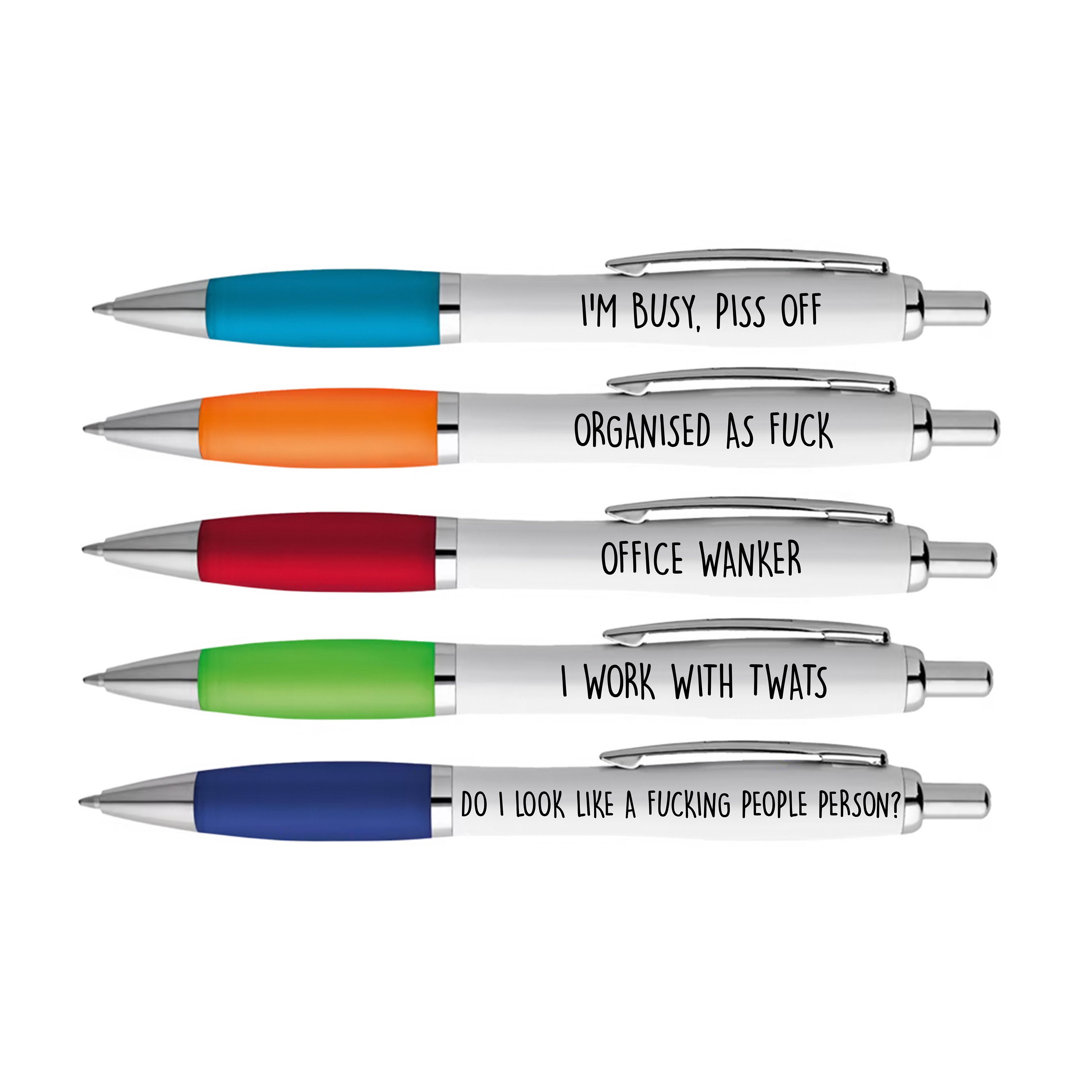 Funny Pens Office Secret Santa Stationary Novelty Rude Sweary Profanity Pen  Fun