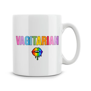 Lesbian Joke Present Funny Mug Vagitarian Funny Gift For Lesbian Girlfriend Gifts Best Friend Birthday Jokes Colleague Secret Santa Sister