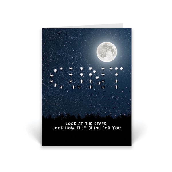 Funny Rude Birthday Card - Funny Birthday Card - Stars C*nt Offensive Birthday Card - Joke Colleague Best Friend Birthday Banter Gifts Mate